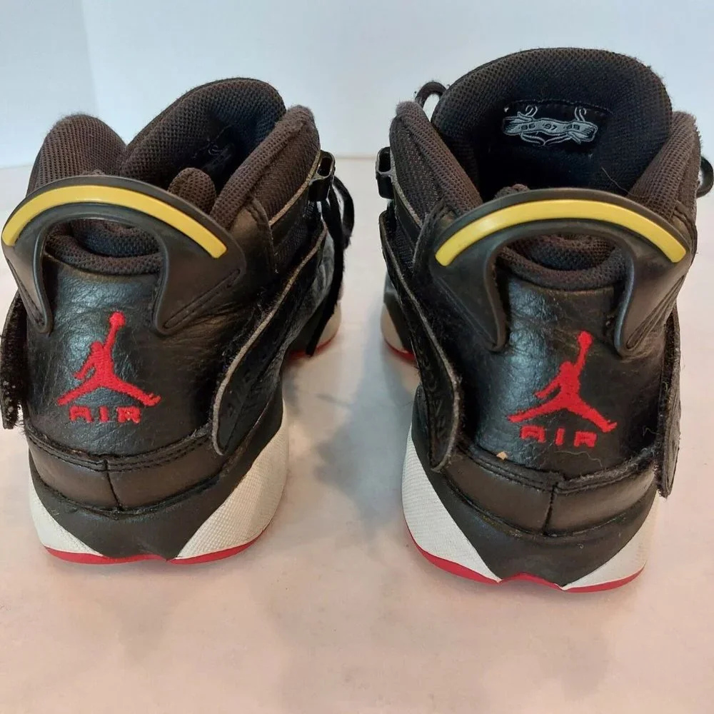 Nike Air Jordan‎ 6 Rings 323419-063 Basketball Black Red White Size 7Y